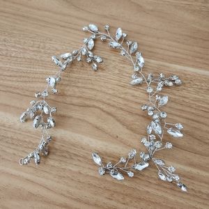 Wedding silver crystal hair vine